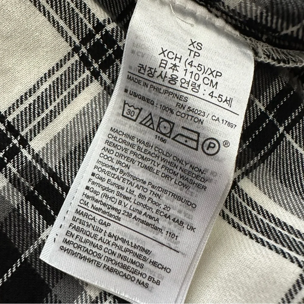 Gap Kids Long Sleeve Plaid Dress Size XS (4/5) Little Girls